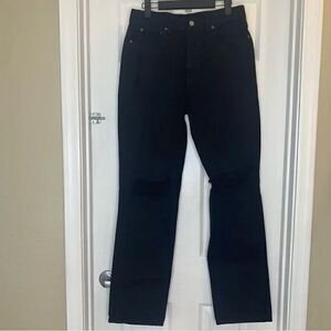 Carmar Distressed Black Ripped Knee High Rise Jeans Size 28